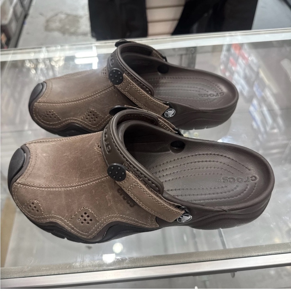 CROCS Men's Tan and Black Loafers